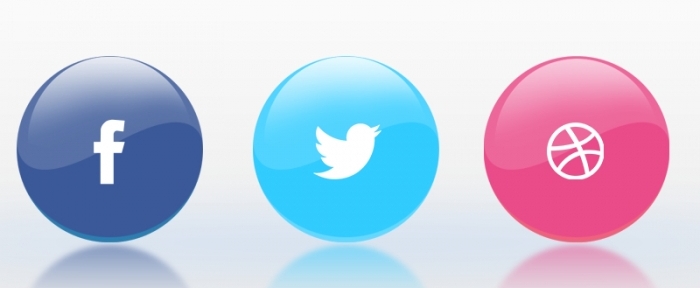 Social Media Icons Bright