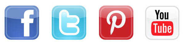 Social Media Icons Facebook Twitter Pinterest YouTube Social Media Icons Facebook Twitter Pinterest YouTube