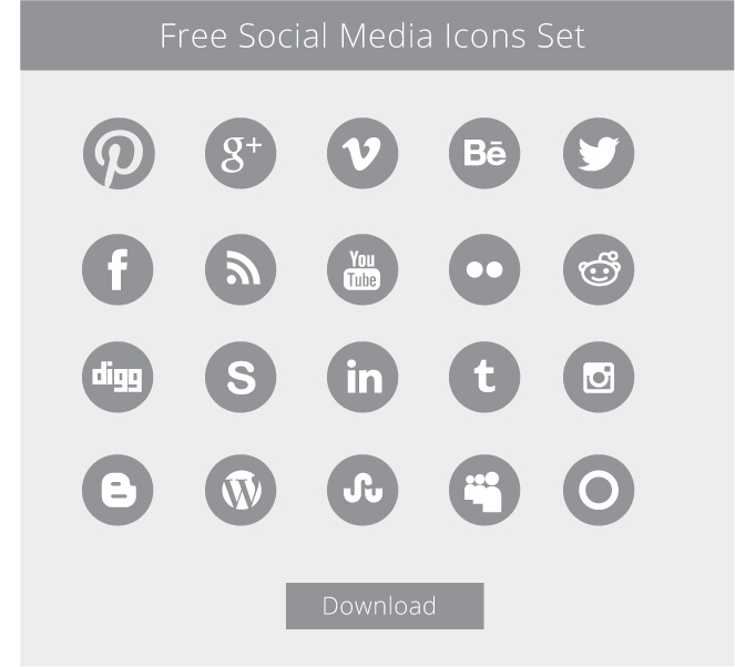 Social Media Icons Vector Free