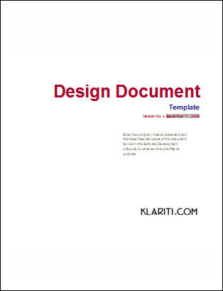 Software Design Document Template