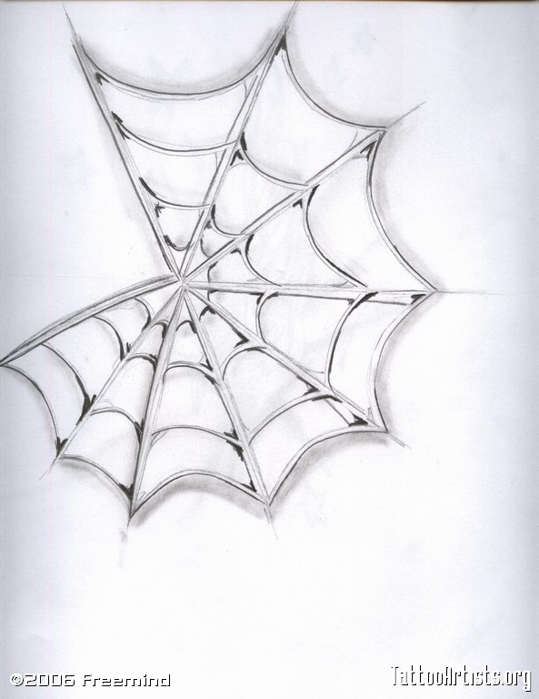 Spider Web Tattoo Sketches