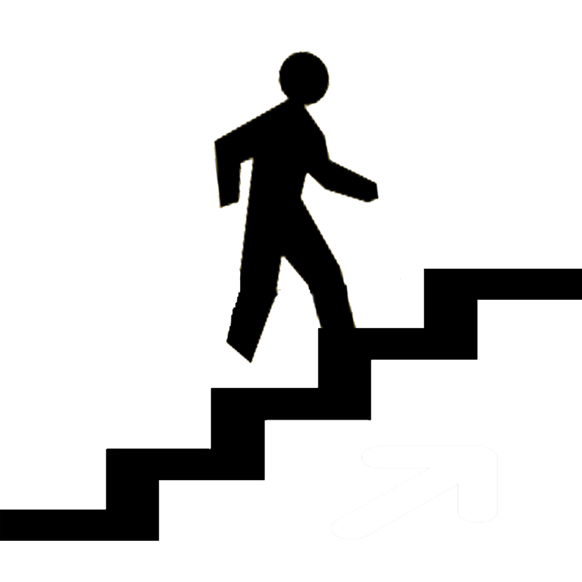 Stick Figure Climbing Stairs