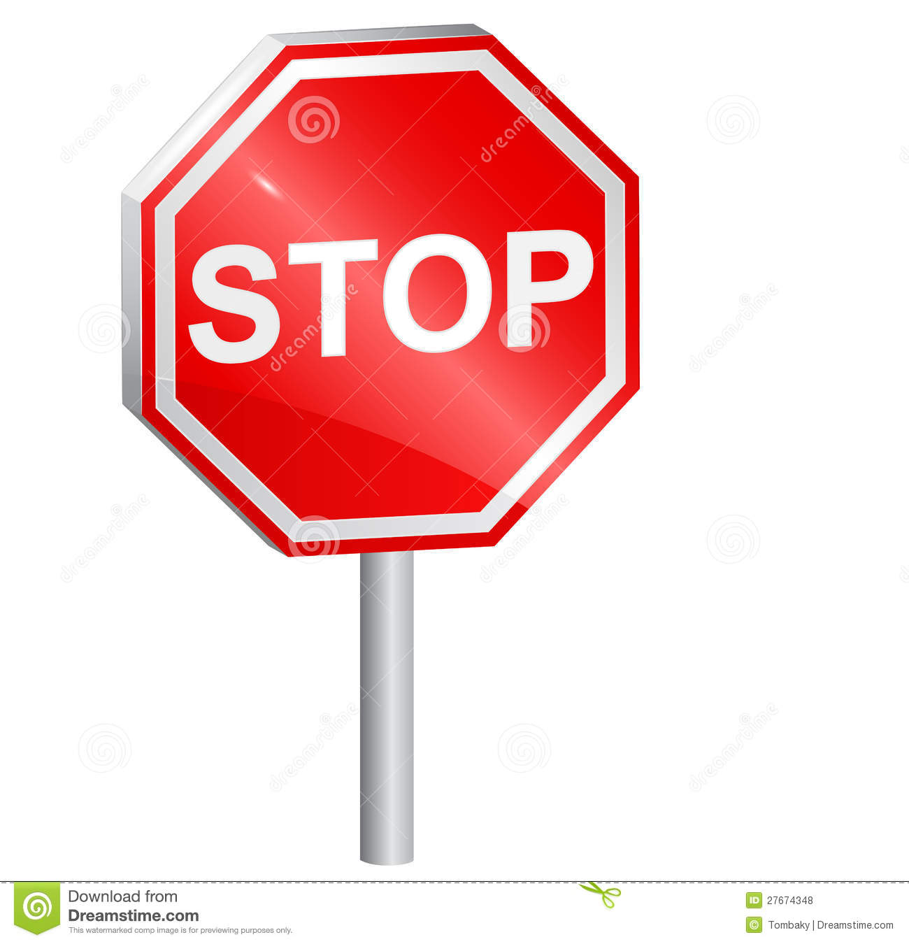 Stop Sign Vector Illustration