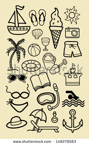 Summer Beach Drawings Easy