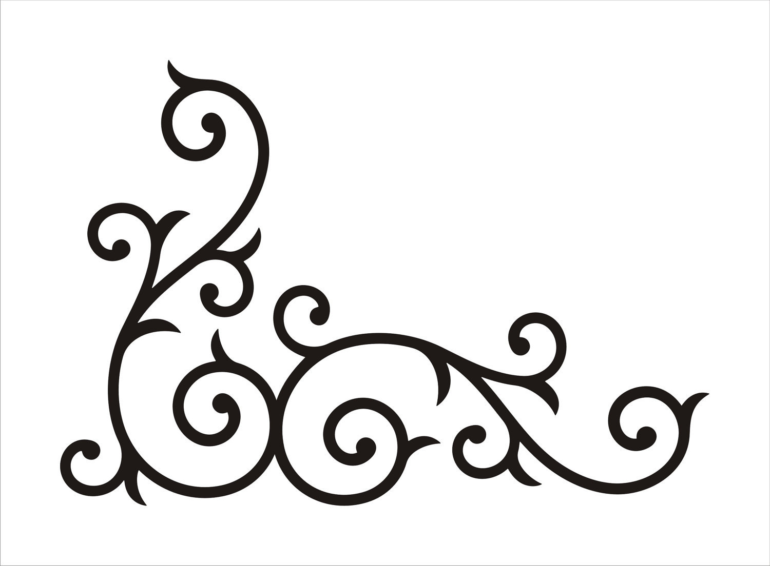 Swirl Corner Borders Clip Art