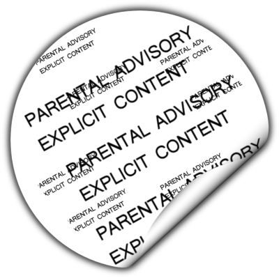 Transparent Parental Advisory Sticker