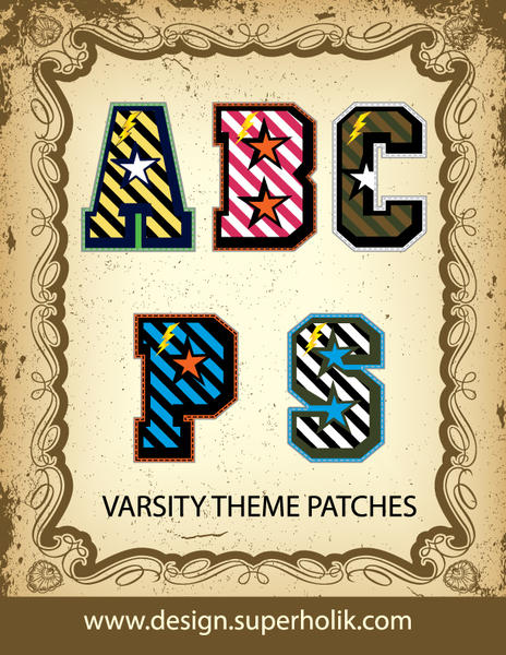 Varsity Letter Jacket Patches