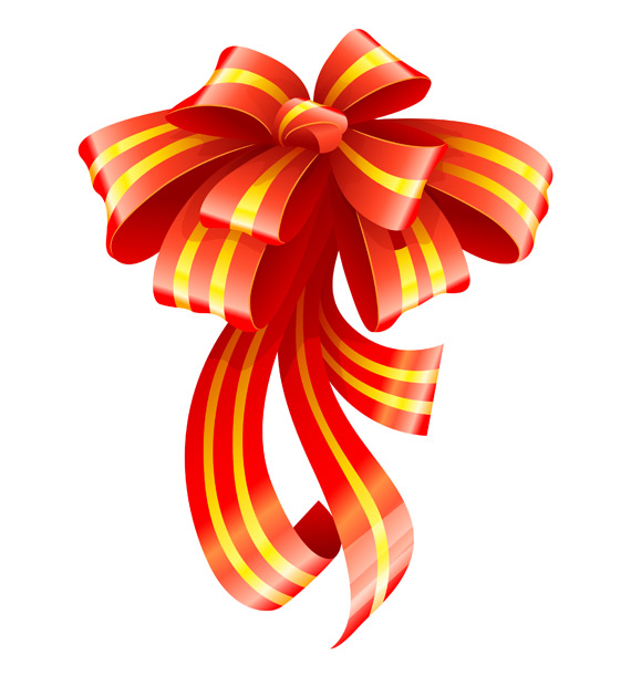 Vector Christmas Ribbon Decoration