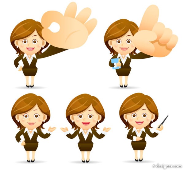 Vector Female Cartoon Characters Vector Female Cartoon Characters