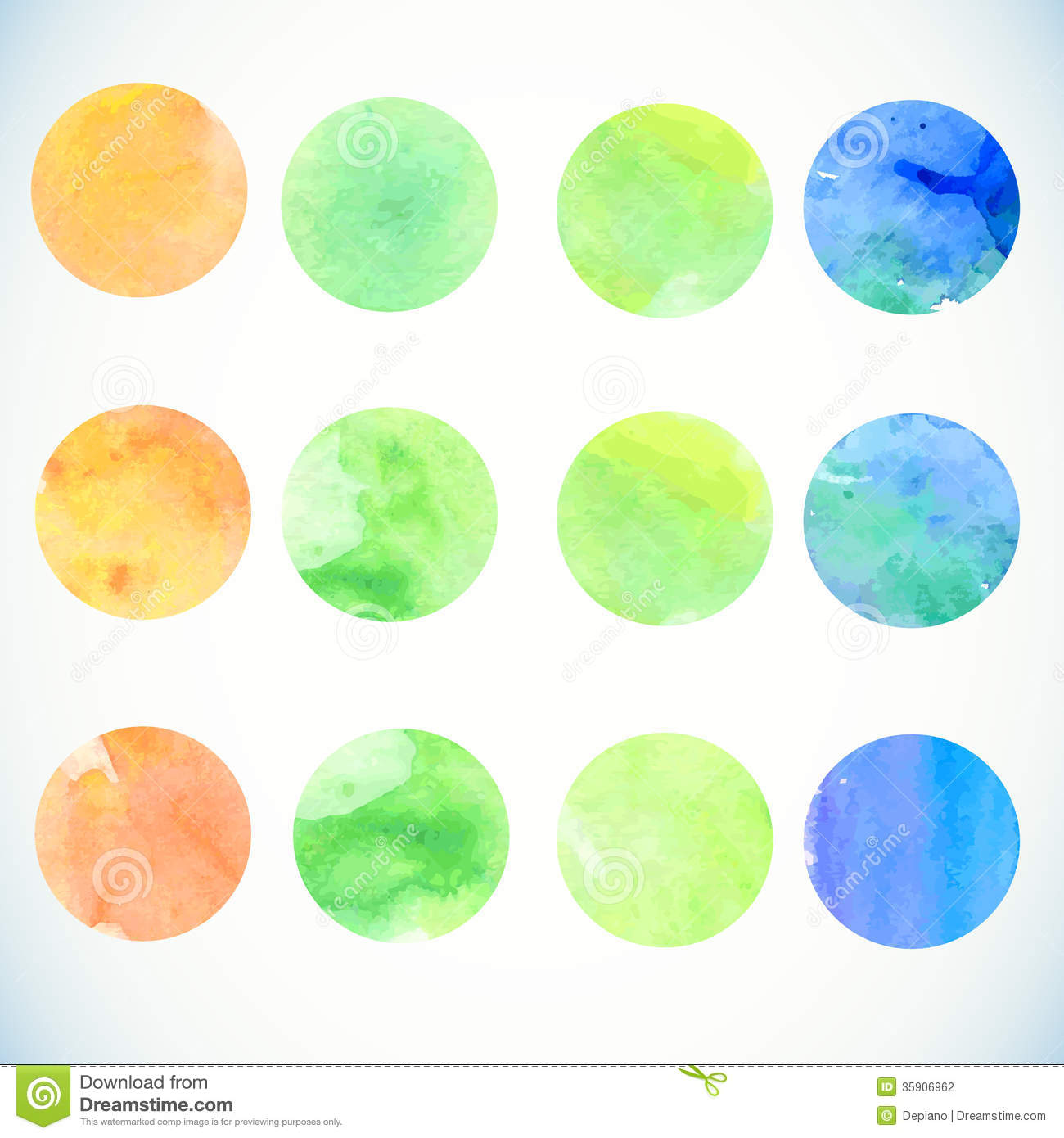 Watercolor Circle Design Watercolor Circle Design