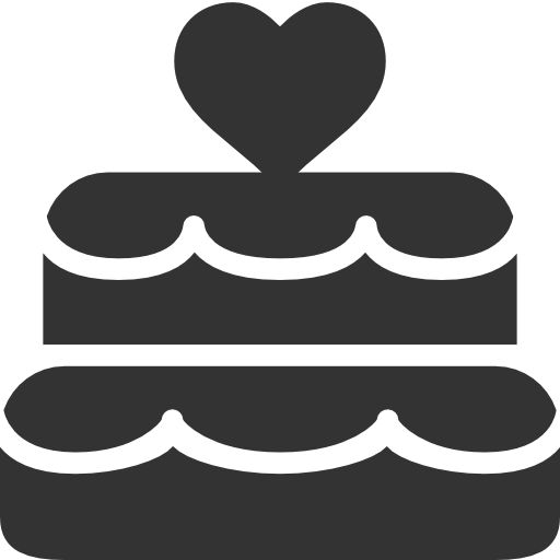 Wedding Cake Black Icon