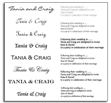 Wedding Invitation Font Examples Wedding Invitation Font Examples