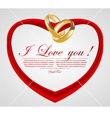 Wedding Rings with Heart Art Wedding Rings with Heart Art