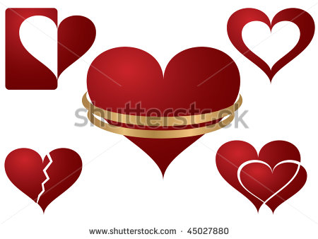 Wedding Rings with Heart Vector