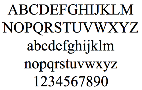 What Does Times New Roman Font Look Like