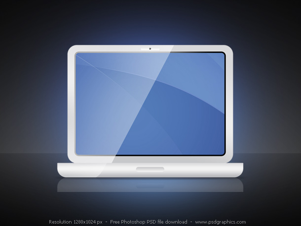 White Laptop Icon