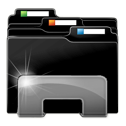 Windows Explorer Icon Black