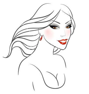 Woman Face Vector