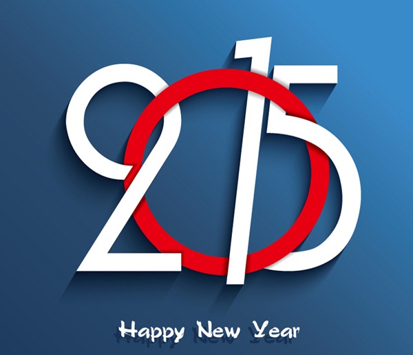 Word Art Happy New Year 2015