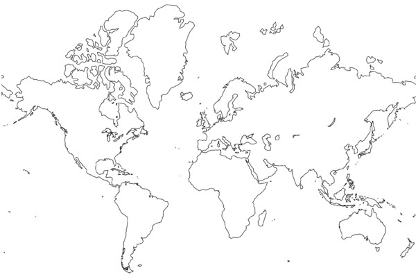 World Map Country Outline