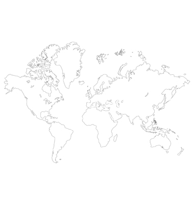 World Map Outline Vector Free