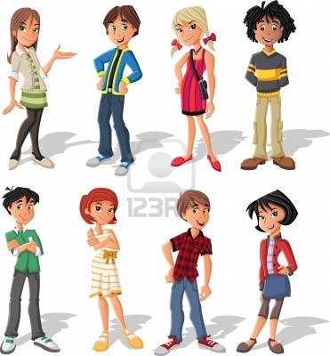 Young People Cartoon Young People Cartoon