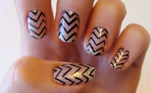 Zig Zag Nail Design