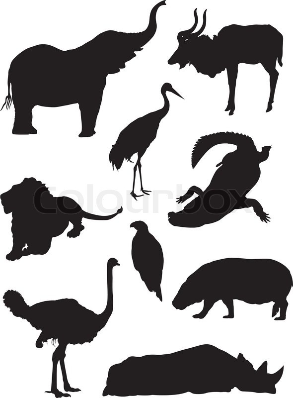 Zoo Animal Silhouettes