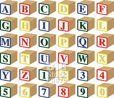 3D Block Letters Font Alphabet