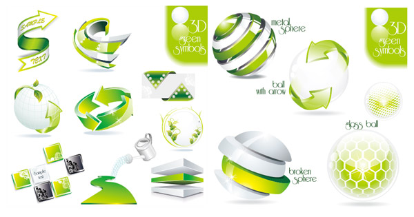 3D Icons Vector Free Download