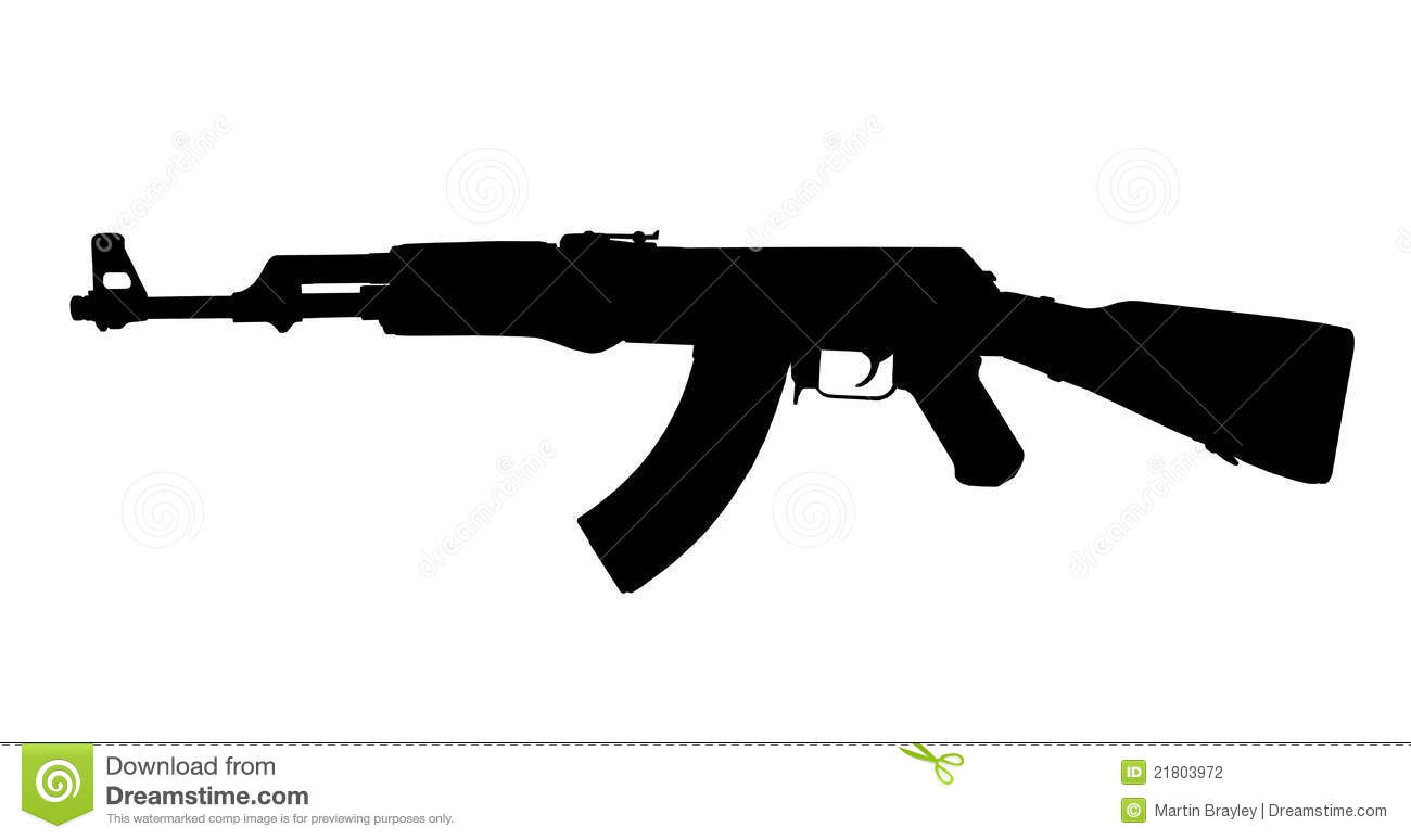 AK-47 Assault Rifles Silhouette Picture