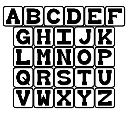 Alphabet Block Letters Font