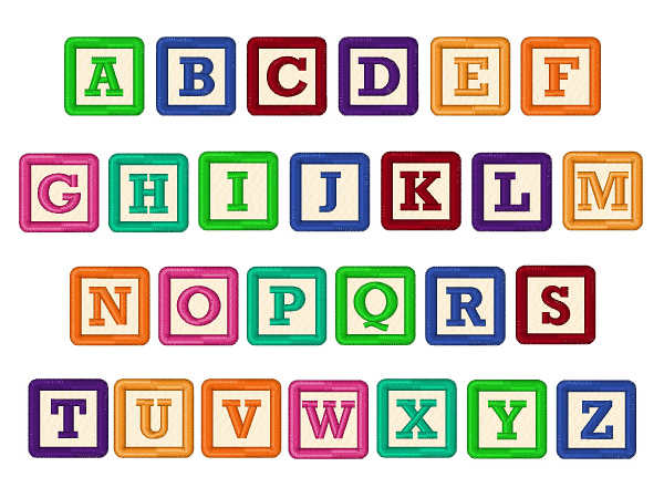 Alphabet Building Blocks Fonts Free
