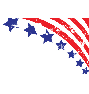 American Flag Border Vector