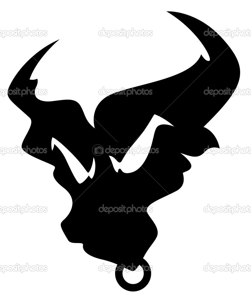 Angry Bull Silhouette