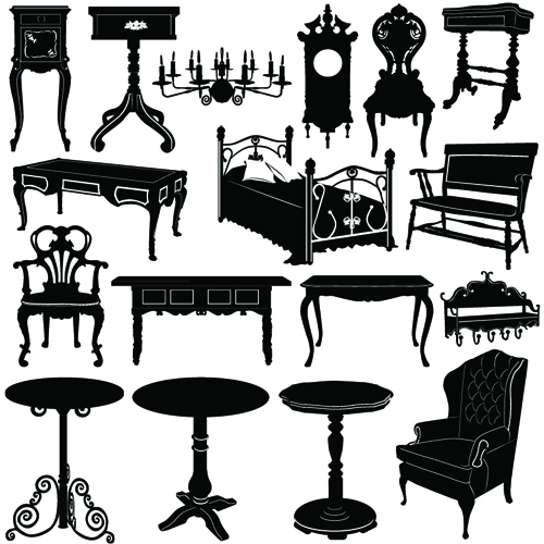 Antique Furniture Vector Art