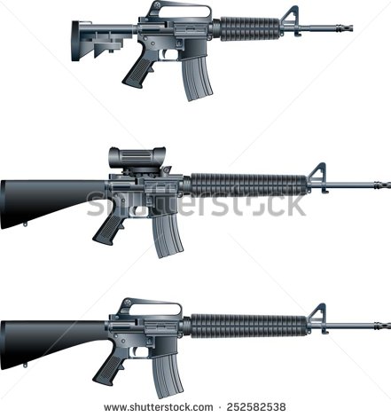 Automatic Assault Rifle Clip Art