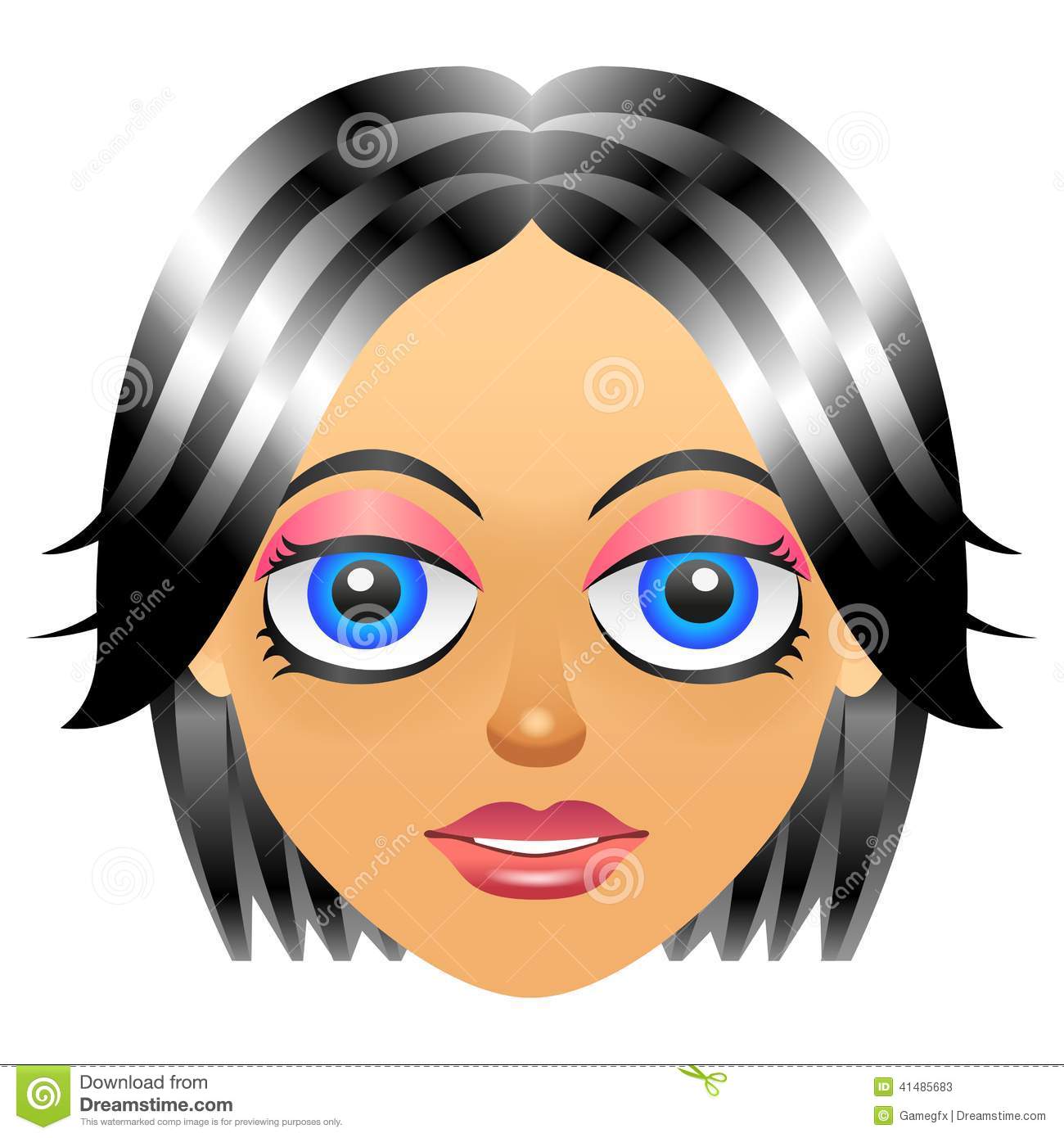 Avatar Female Face Vector