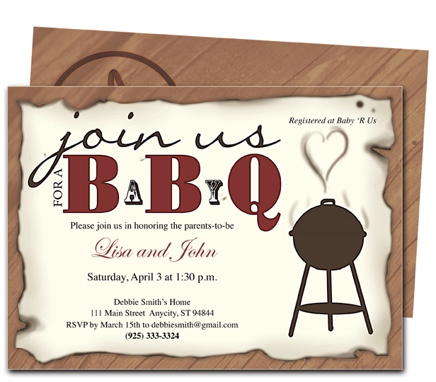 Baby BBQ Invitation Templates