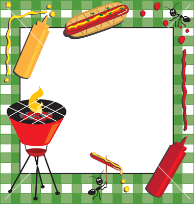 BBQ Party Clip Art Border