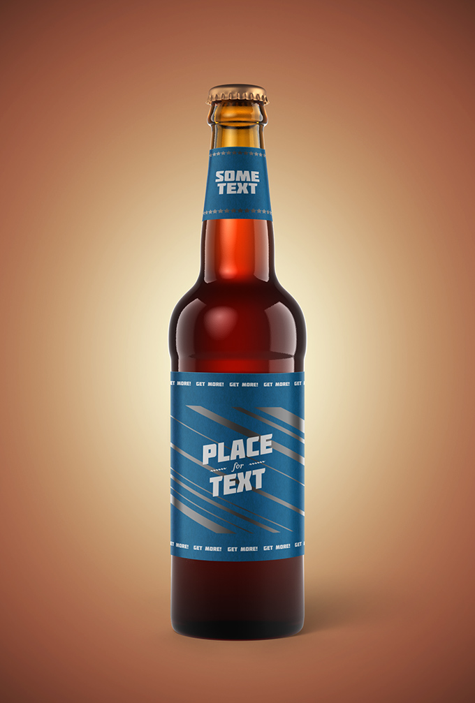 Beer Bottle Mockup PSD Beer Bottle Mockup PSD
