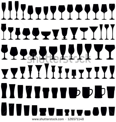 Beer Glass Silhouette Vector