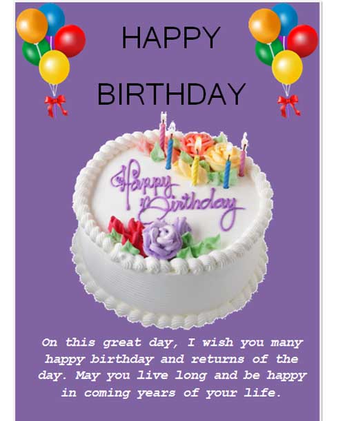 Birthday Card Templates Microsoft Word