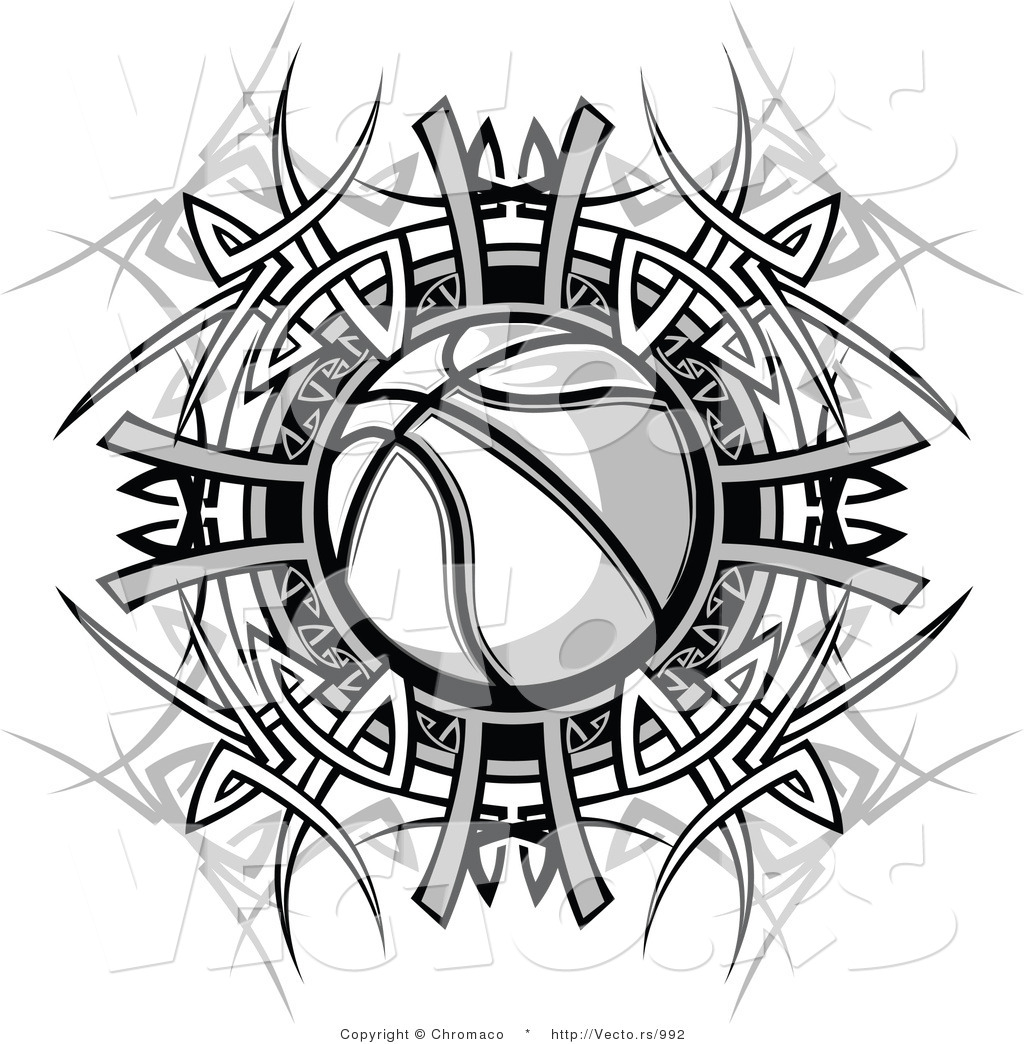 Black and White Basketball Design