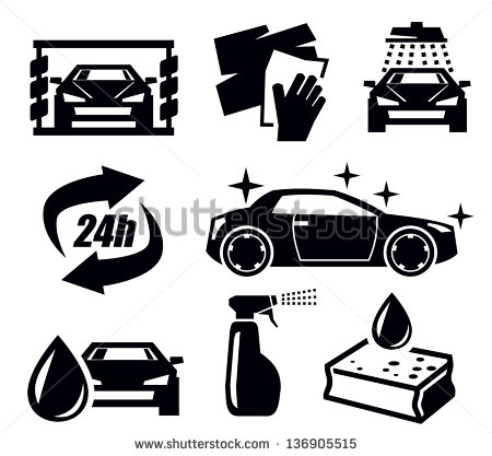 14 Black And White Vector Car Wash Images