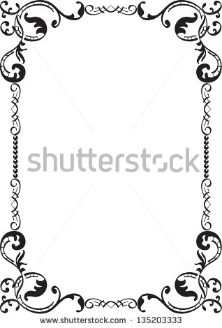 Black and White Flourish Border