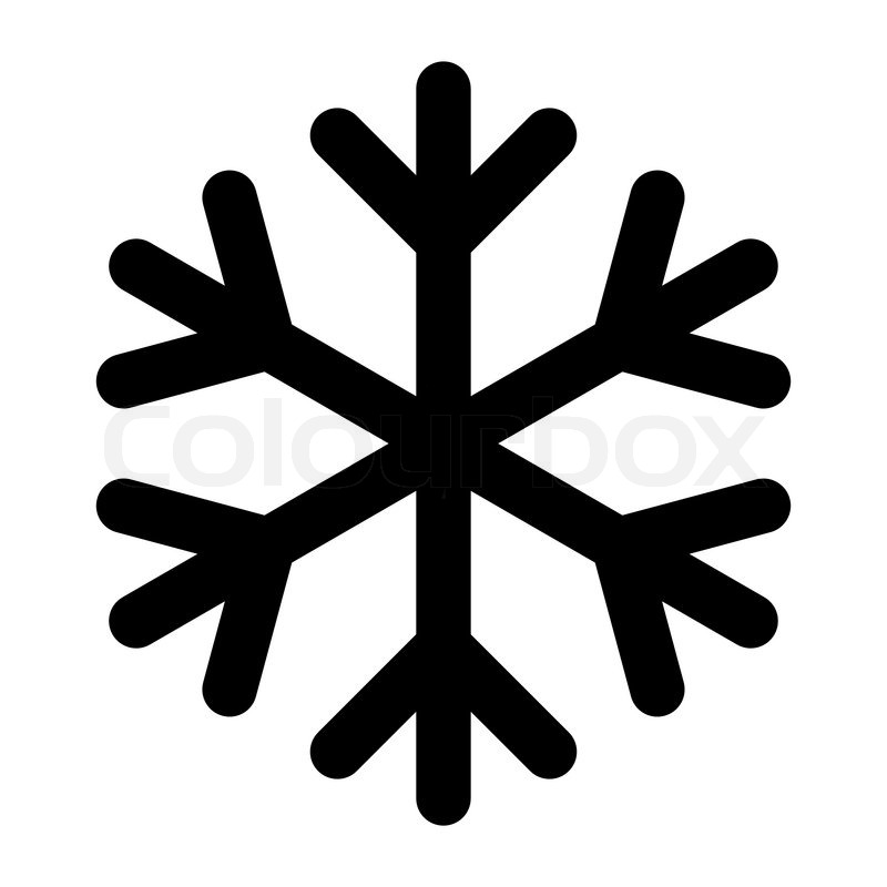 Black and White Snowflake Vector