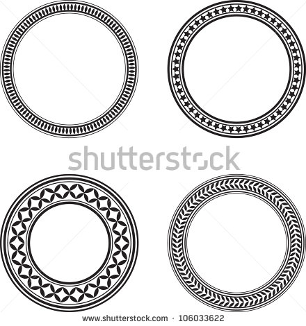 Black Circle Outline Design