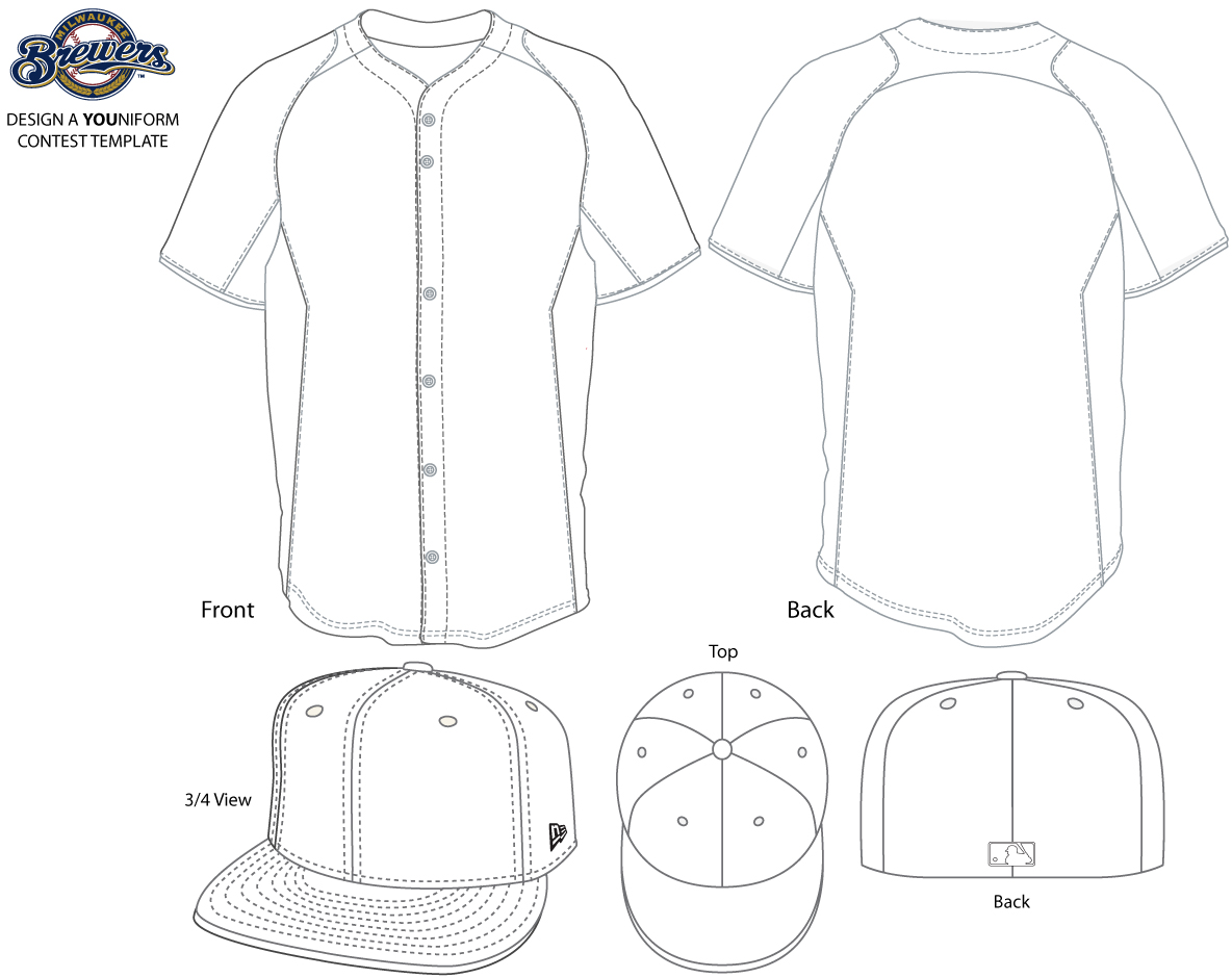 Blank Baseball Jersey Template