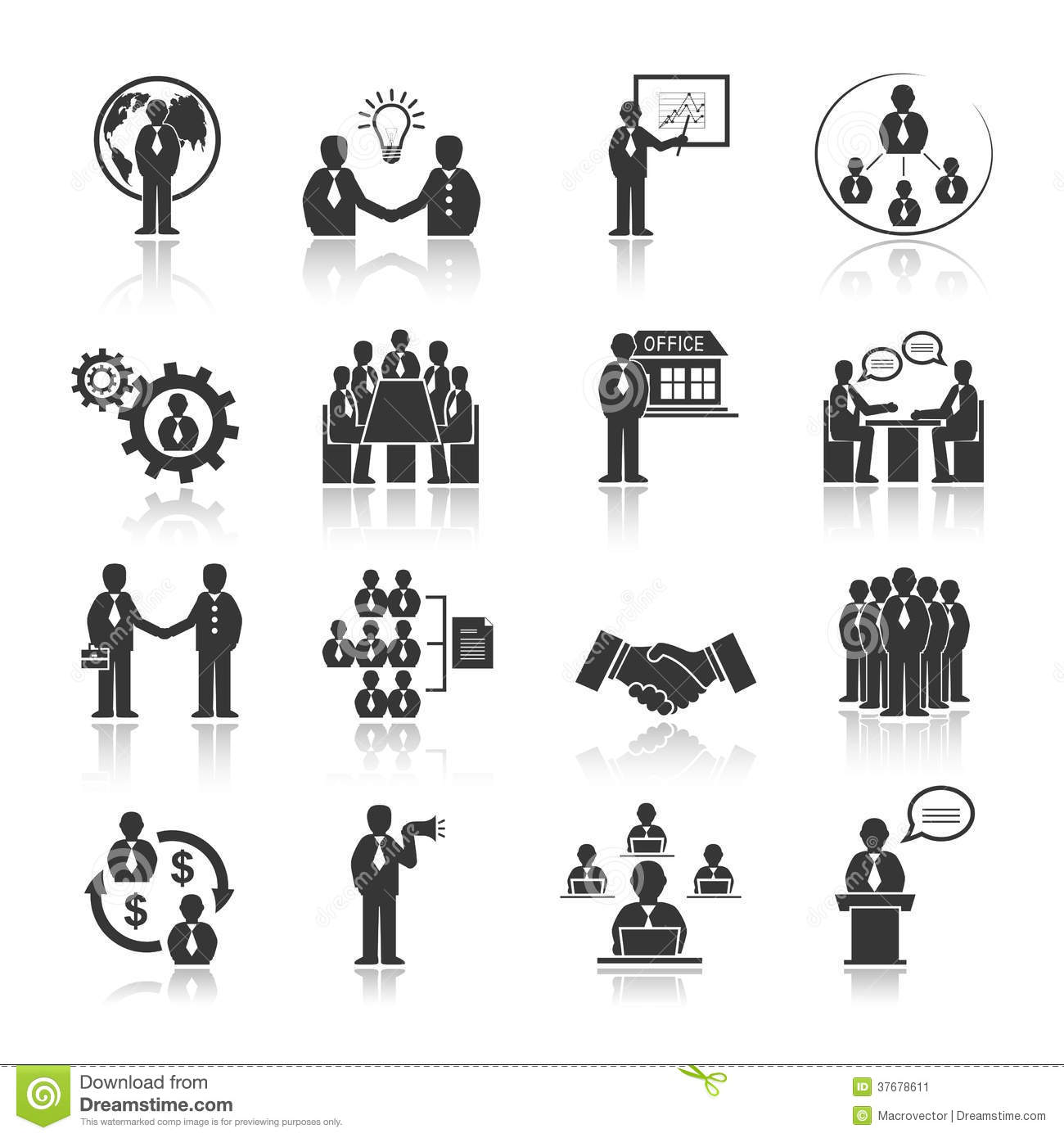 Business Meeting Vector Icons